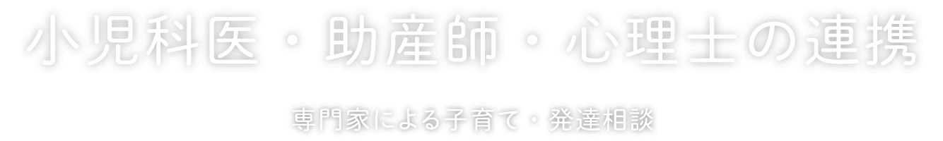 小児科専門医・助産師・心理士の連携　専門家による子育て・発達相談