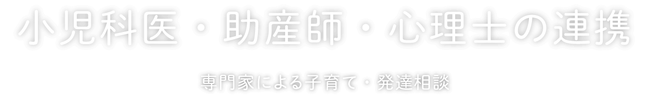 小児科医・助産師・心理士の連携　専門家による子育て・発達相談