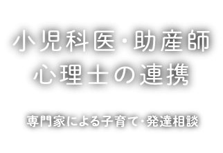 小児科専門医・助産師・心理士の連携　専門家による子育て・発達相談