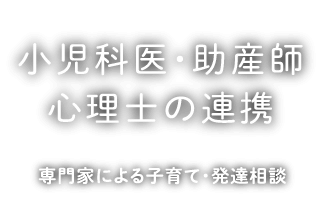 小児科医・助産師・心理士の連携　専門家による子育て・発達相談